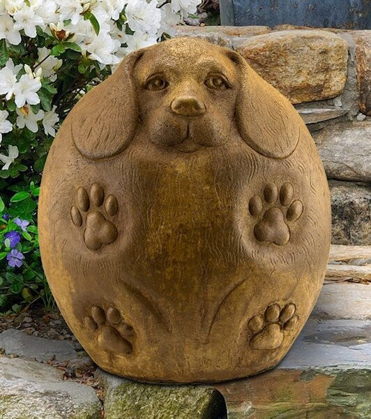 Dog Statue Buddy Cement Garden Statue Retro Sculpture of Puppy