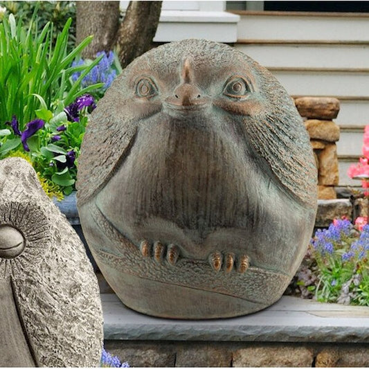 Bird Statue Chirp Cement Garden Statue Retro Contemporary Design