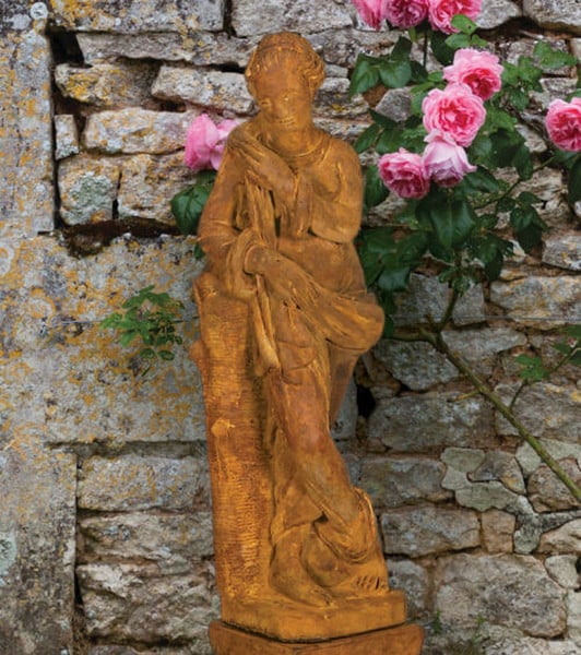 Italian Winter Season With Cloak Statue Allegory Baroque Styling