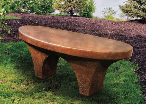 Discover the modern elegance of our River Stone Garden Bench Cement