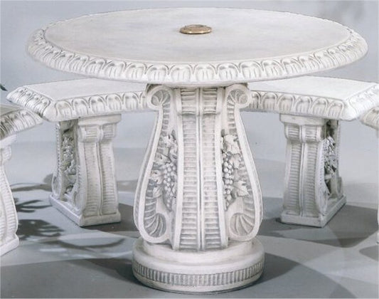 Grape Leaf Garden Cement Table