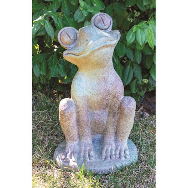 whimsical Googly-Eyed Frog statue Expertly crafted from durable cement
