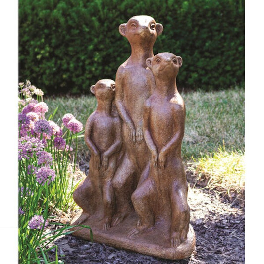 Meerkat Clan Garden Statue Family Concrete Sculpture three statuary