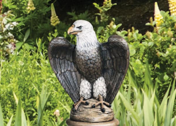 Eagle Facing Right Cement Statue Stone Heavy Quality Stone Large