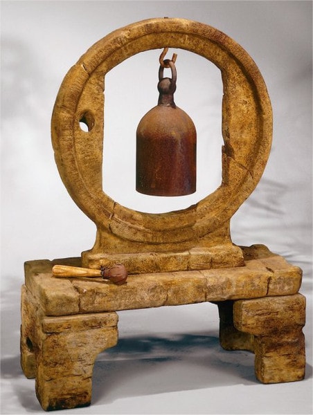 Circle Garden Bell Estate Sized Cement Stone Cast Iron Round Huge