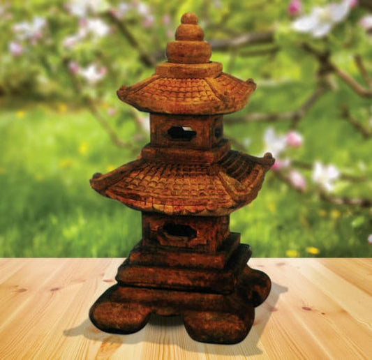 Tier Great Pagoda Sculptural Lantern Cement Garden Temple Replica