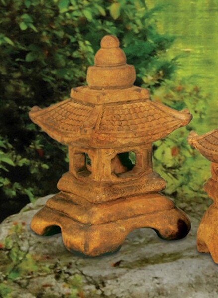 Artwork Great Roof Pagoda Lantern Medium Garden Sculpture Stone