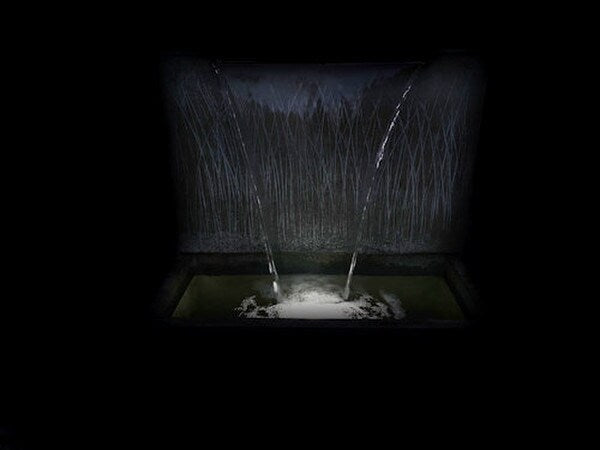 Summer Breeze Wall Fountain windswept reeds take center stage