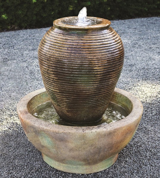 Turkish and Bali Urn Fountains crafted with care in America cast stone