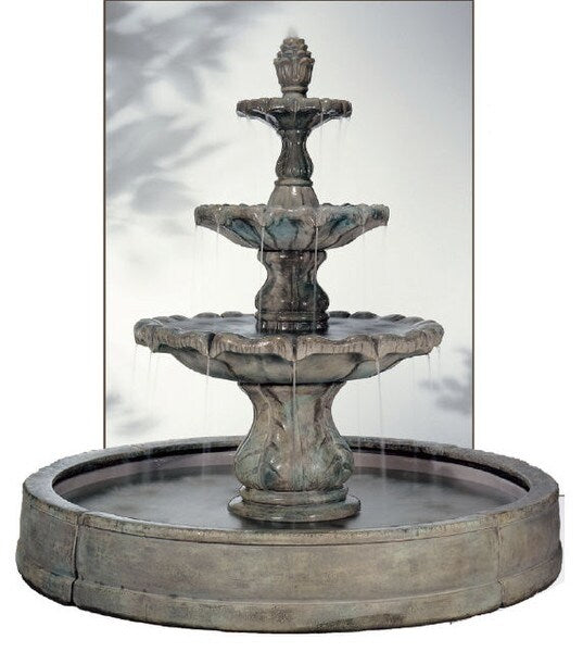 Classic Finial In Valencia Pool Fountain