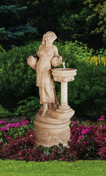 Angella Free Standing Fountain Self contained Woman Garden water feature