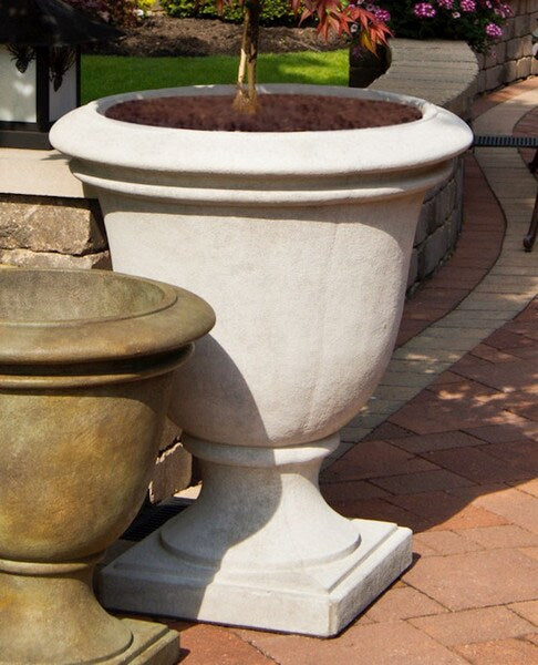 Avanti Orlando Urn Solid Concrete Stone casters garden Vase Planter
