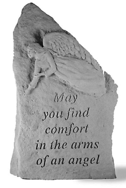 May You Find Comfort Angel Garden Stone Sculpture Memorial