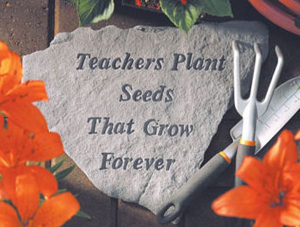 Concrete Stepping Stone Gift for Teachers - Teachers plant the seeds