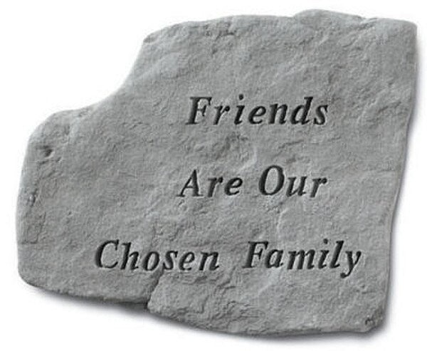 Concrete Garden Stepping Stone memorial - Friends are our chosen family