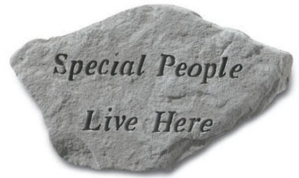 Concrete Stepping Welcome Stone - Special People Live Here