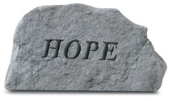 Concrete Stepping Stone for Garden with HOPE message