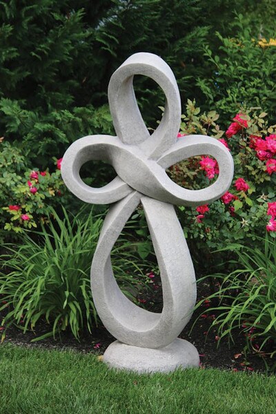 Eternity Cross Garden Sculpture symbolizes eternal life statue cement