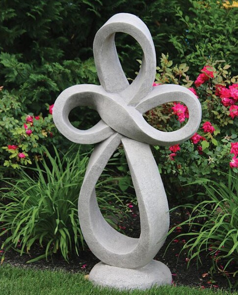 Eternity Cross Garden Sculpture symbolizes eternal life religious devotion
