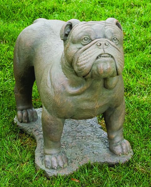 English Bulldog Life-Size Statue Cement Garden Figure
