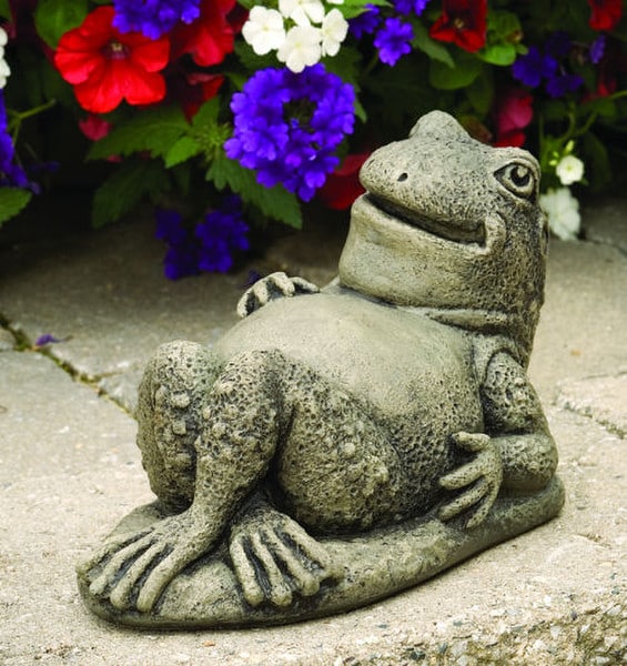 Henry Frog Garden Statue Playful Sculpture Cement Statue Smiley