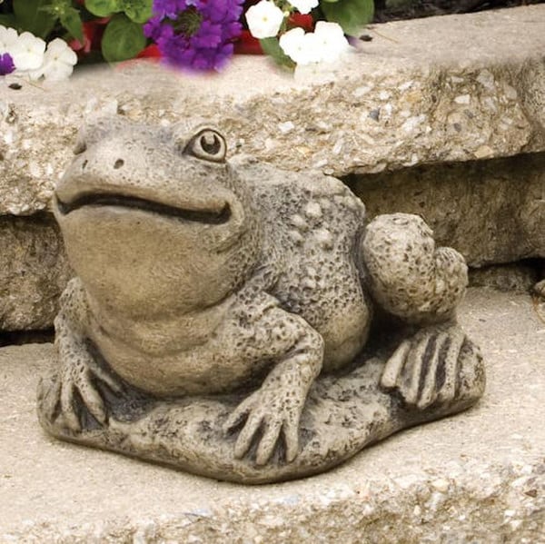 Garden Frog Prince in Waiting toad cement outdoor Massarelli Statuary