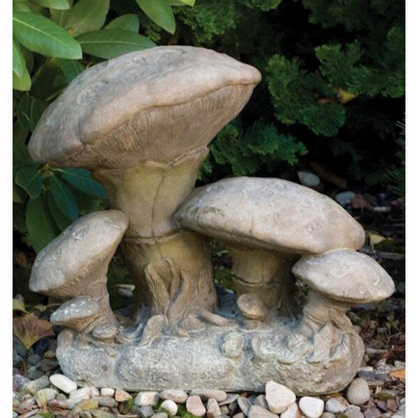 Mushroom Cluster Cement Garden Sculpture Concrete Outdoor Large
