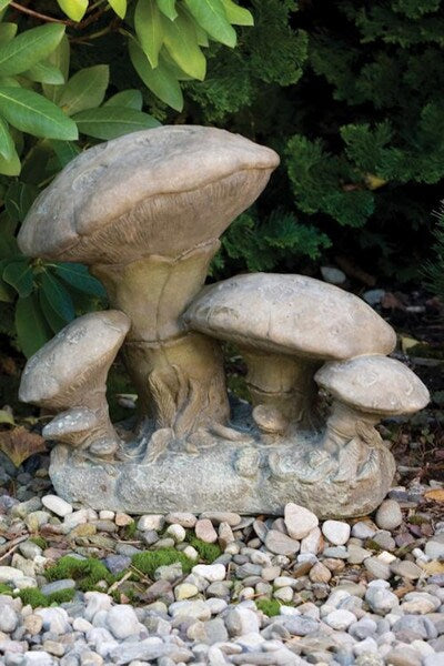 Mushroom Cluster Cement Garden Sculpture assemblages clump fungi