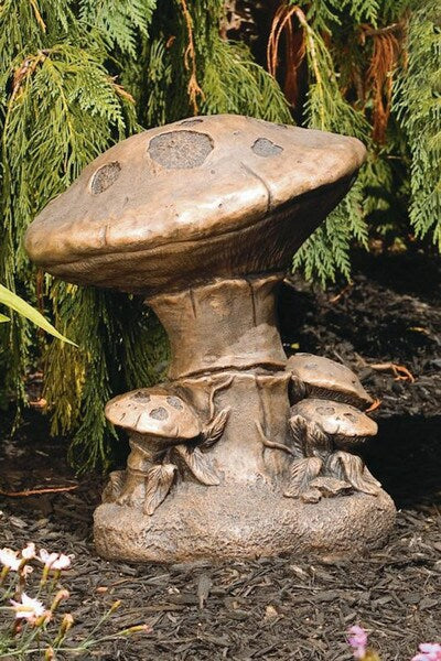 Mushroom Cluster Cement Large Garden Sculpture bunches Statuary