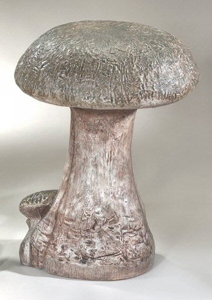 Mushroom Garden Seat Stool Cement Decorative Bench Mystical Art
