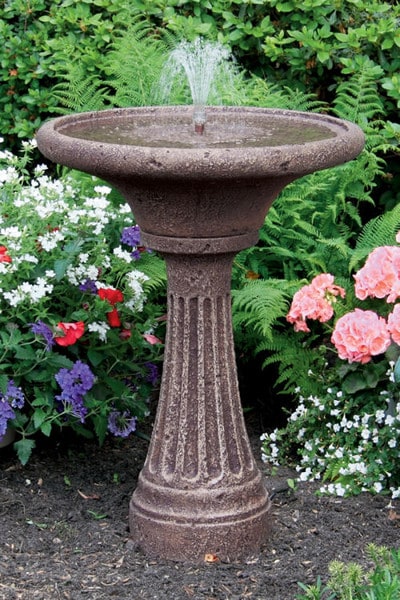 Classical Water Feature Chelsea Fleur De Lis Fluted Garden Fountain