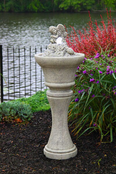 Fairy Fountain with bubbling water flower Bouquet