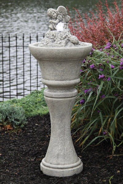 Sweet Fairy Fountain Made of Cement Heavy Duty Lifetime Investment