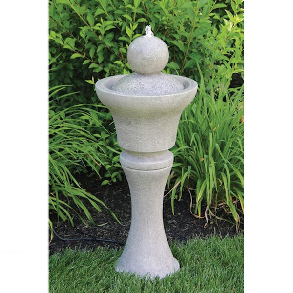 Fountainette Garden Sphere Cement Lighted Ball top Contemporary
