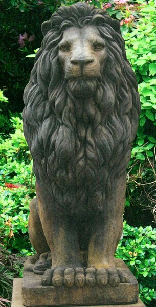 Large Regal Lion Garden Cement Statue Gigantic Sculpture Huge Outdoor