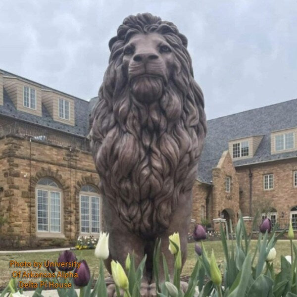 lion mascot University Of Arkansas Alpha Delta Pi House Royal Sculpture