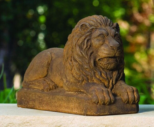 Lion Laydown Sculpture for your garden cement