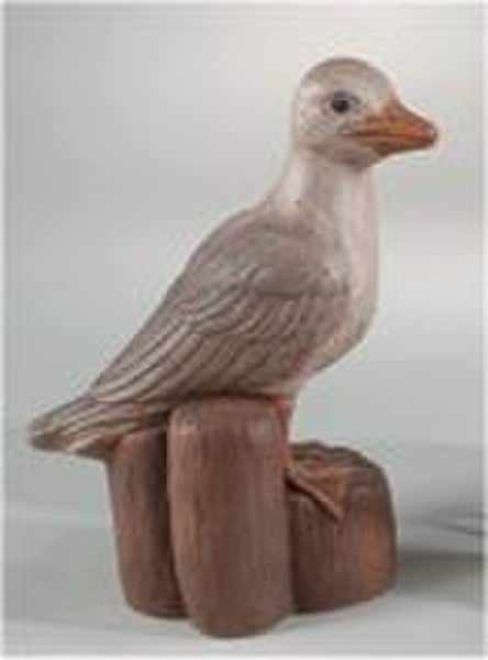 Seagull On A Piling 18" High Statue