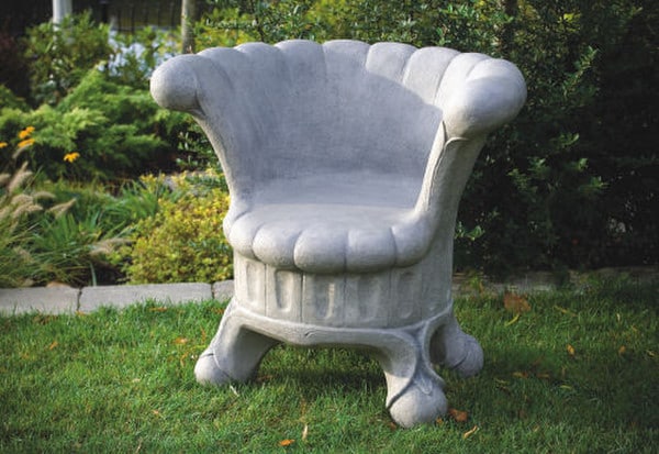 Posh garden chair heavy duty Cement Seating Art Deco Styling Art