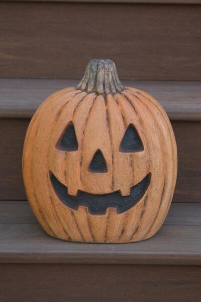 Halloween Carved Pumpkins Cement Statue Faux Display order in bulk