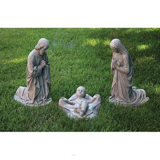Cement Nativity Set Large Mary, Joseph and Baby Statues Religious Church