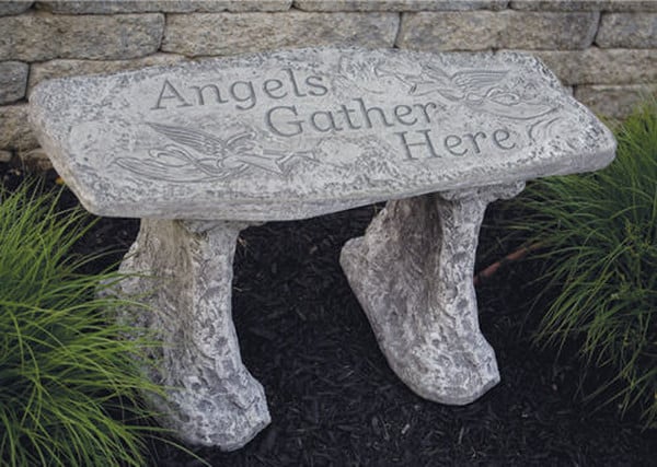 Cement memorial garden Angels Gather Here sale quality statuary