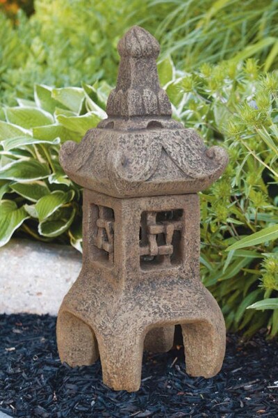 Classical Asian Lantern Sculpture Garden Accent Cement Quality Decor