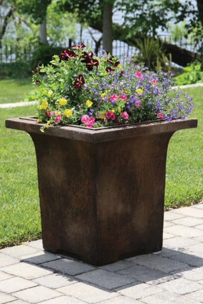 Meridian Cast Stone Planter Box Quality High End Pot Square Cement