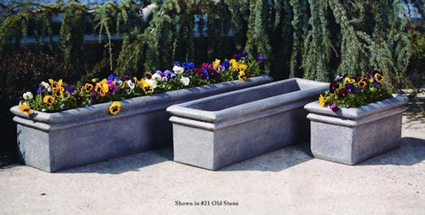 Double Rim Rectangle Box Planter Huge Vase Great for large Window sills