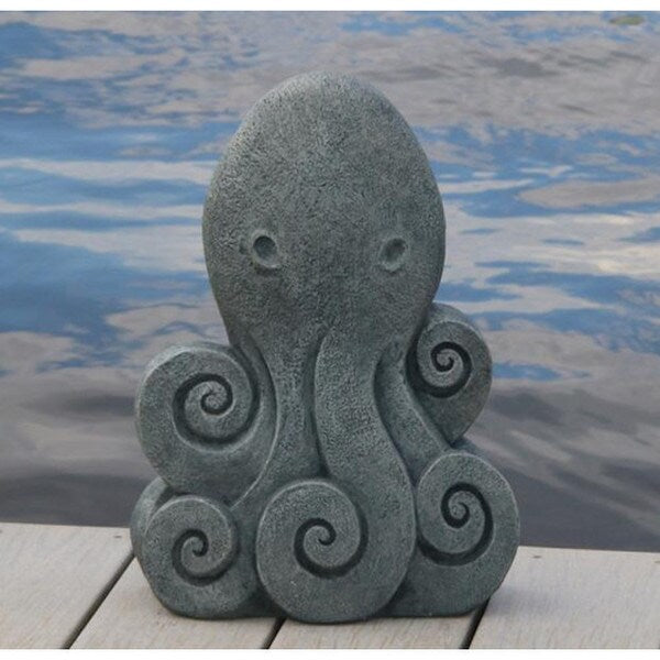 Statue coastal elegance with this Contemporary Octopus Cement Sculpture
