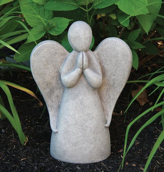Statue Contemporary Angel Cement Praying minimalist design Sculpture