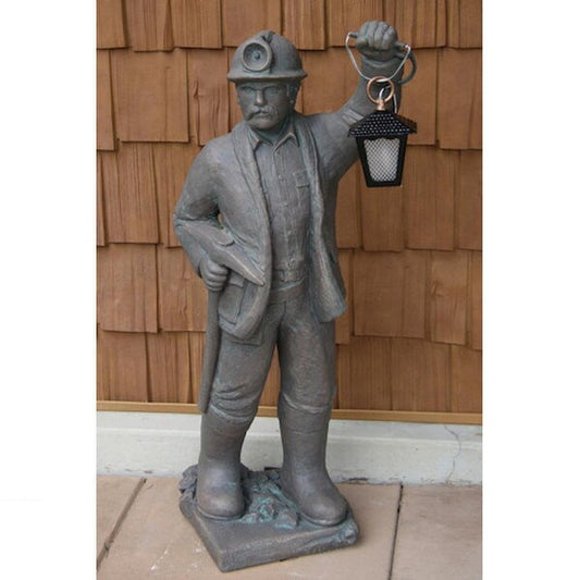 Miner Garden Sculpture with Latern