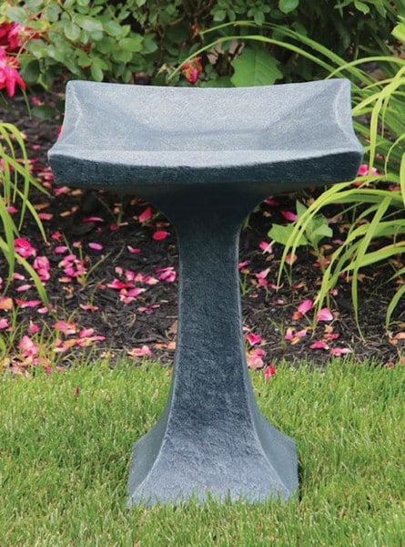 Elevate your garden with the One Piece Scooped Birdbath stone sculpture