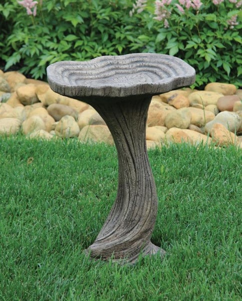 Stone Discover the allure of the Petite One Piece Driftwood Birdbath